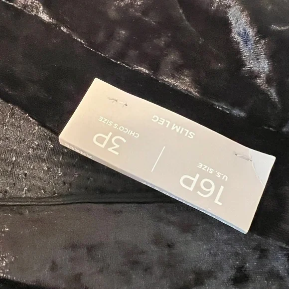 Chico’s velvet and sequins evening slim leg pants - Picture 3 of 8